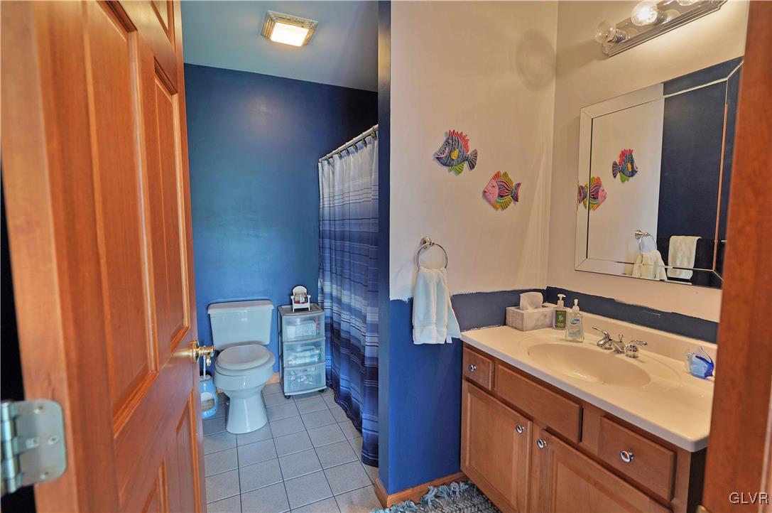 1205 Pine Run Road Lehighton, PA 18235 - Photo 26 of 39 a bathroom with a sink a toilet and shower curtain