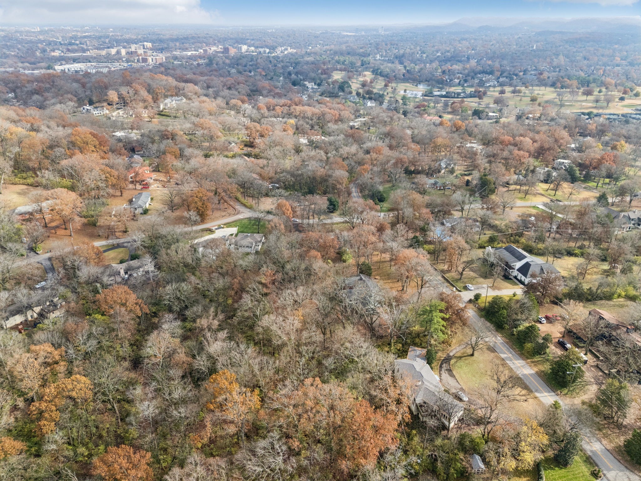 6012 Hickory Valley Road Nashville, TN 37209 - Photo 57 of 60 an aerial view of residential houses with outdoor space and trees