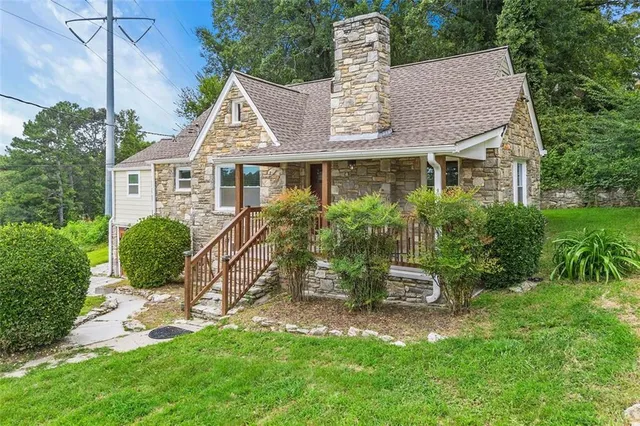 a aerial view of a house