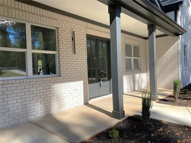 a view of a entryway door front of house