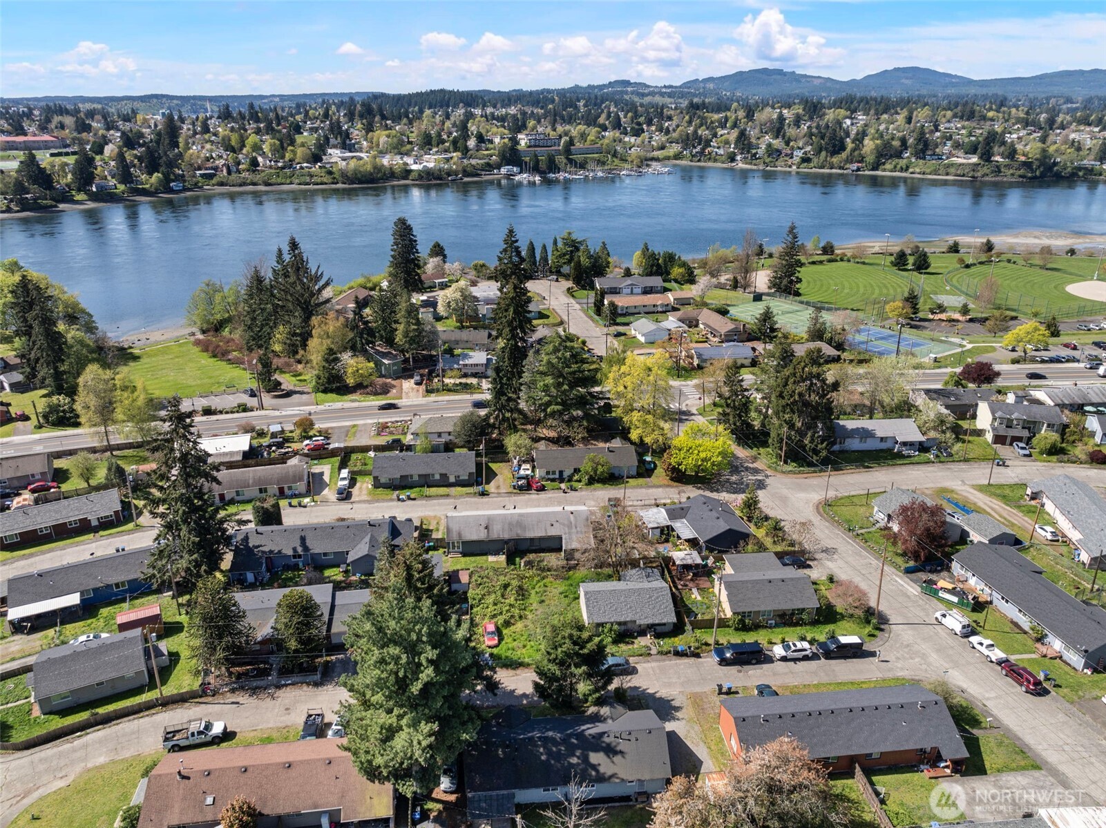 414 Plum Street Bremerton, WA 98310 - Photo 30 of 40 an aerial view of a city with lake view