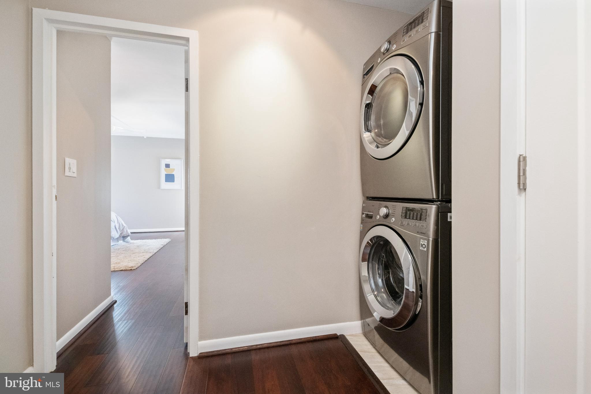 205 East Joppa Road, Unit 2009 Towson, MD 21286 - Photo 20 of 28 Modern laundry nook with sleek appliances.