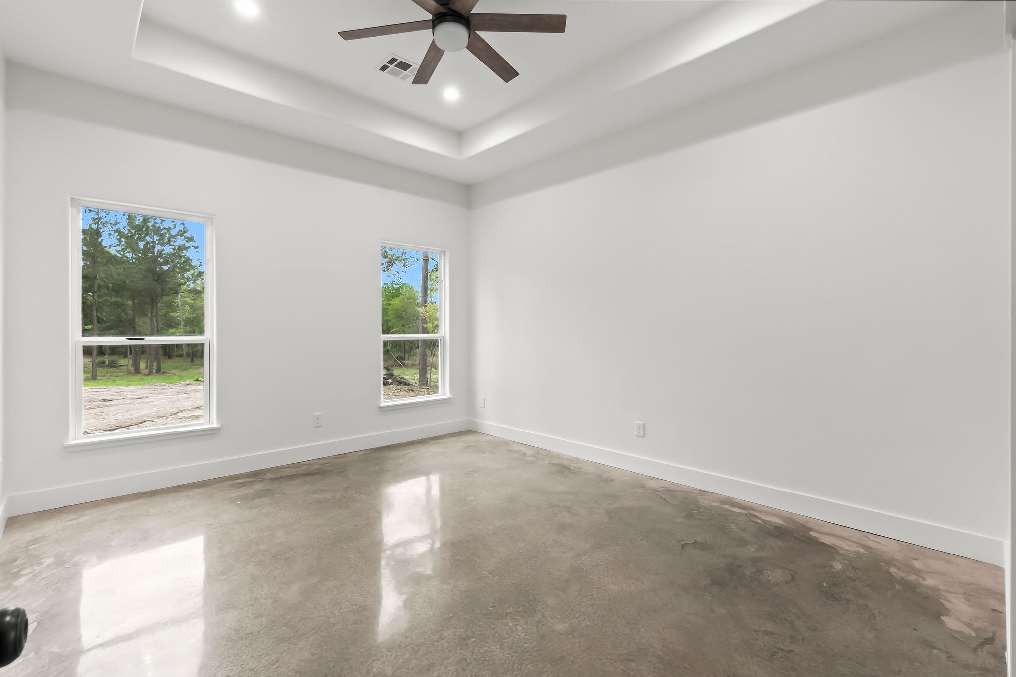 393 Hanson Road Onalaska, TX 77360 - Photo 29 of 38 en empty room with windows and ceiling fan