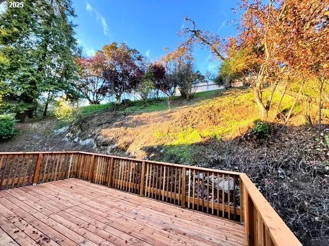a view of a balcony with a garden