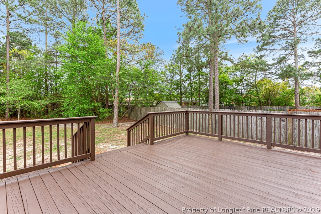 3533 Rittenour Drive Hope Mills, NC 28348 - Photo 11 of 33 a view of deck with wooden floor and fence