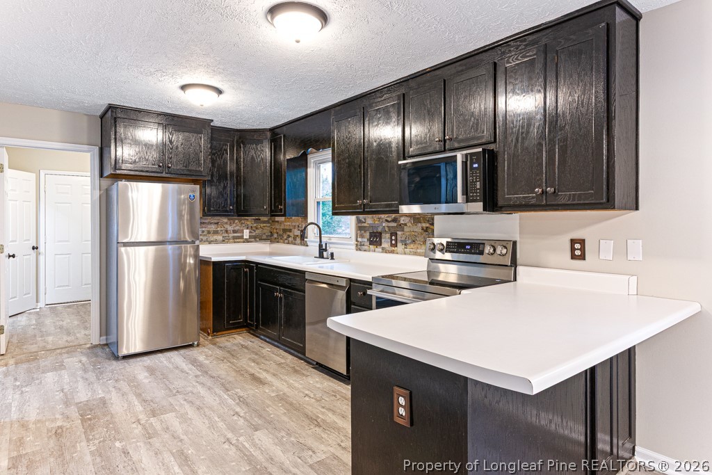 3533 Rittenour Drive Hope Mills, NC 28348 - Photo 19 of 33 a kitchen with a sink refrigerator and cabinets