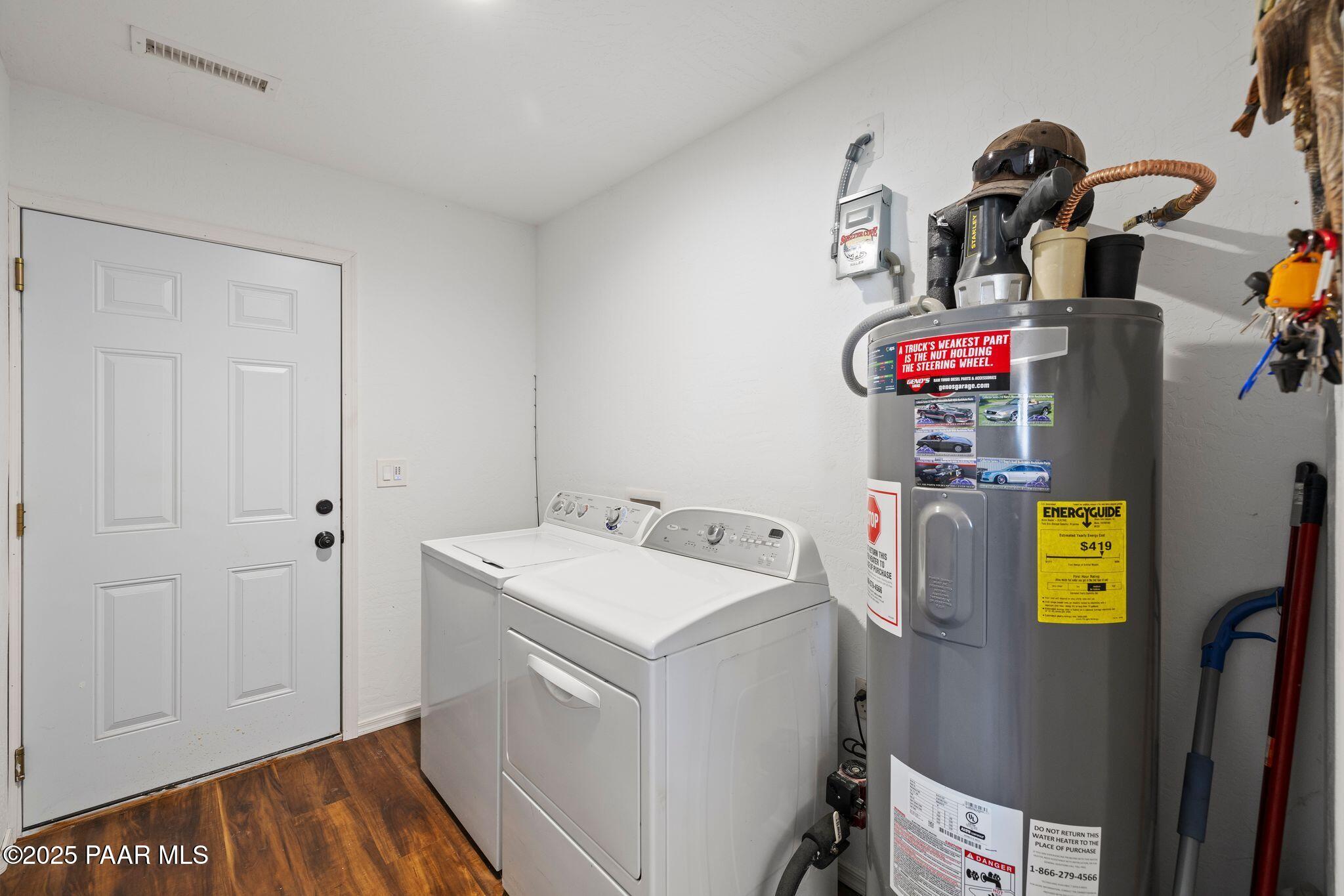 17200 South Dripping Springs Road Mayer, AZ 86333 - Photo 17 of 51 a utility room with dryer and washer