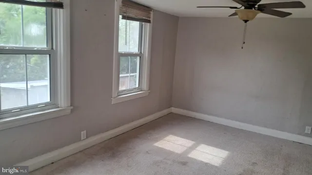 an empty room with a window