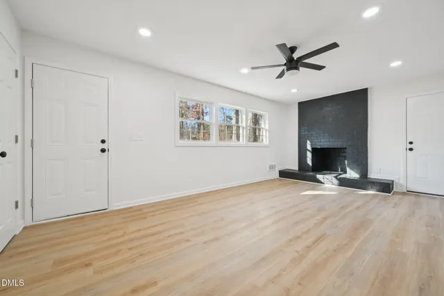 a view of a house with a bed