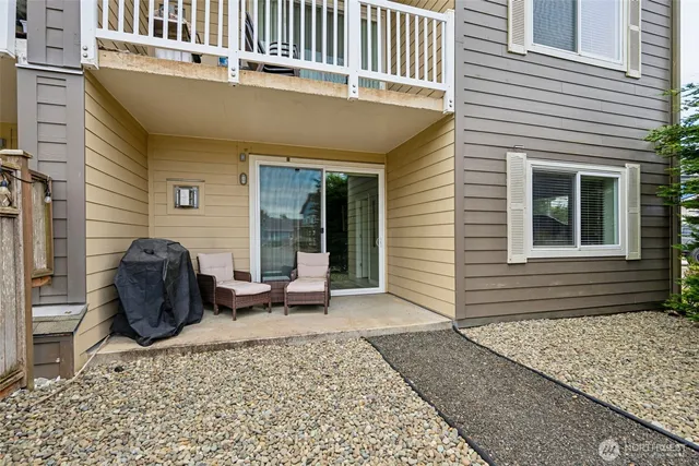 an aerial view of residential building with outdoor space
