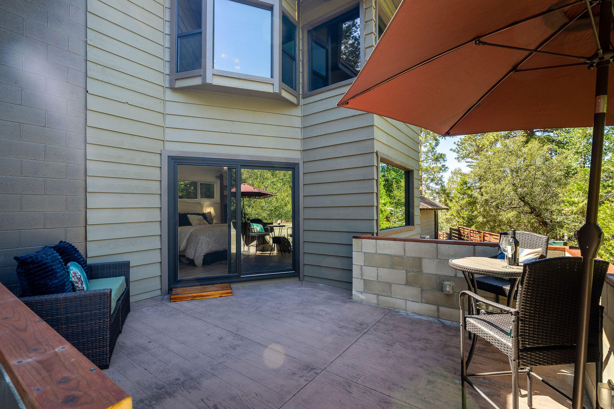 55599 Encino Road Idyllwild, CA 92549 - Photo 49 of 66 a backyard of a house with seating space