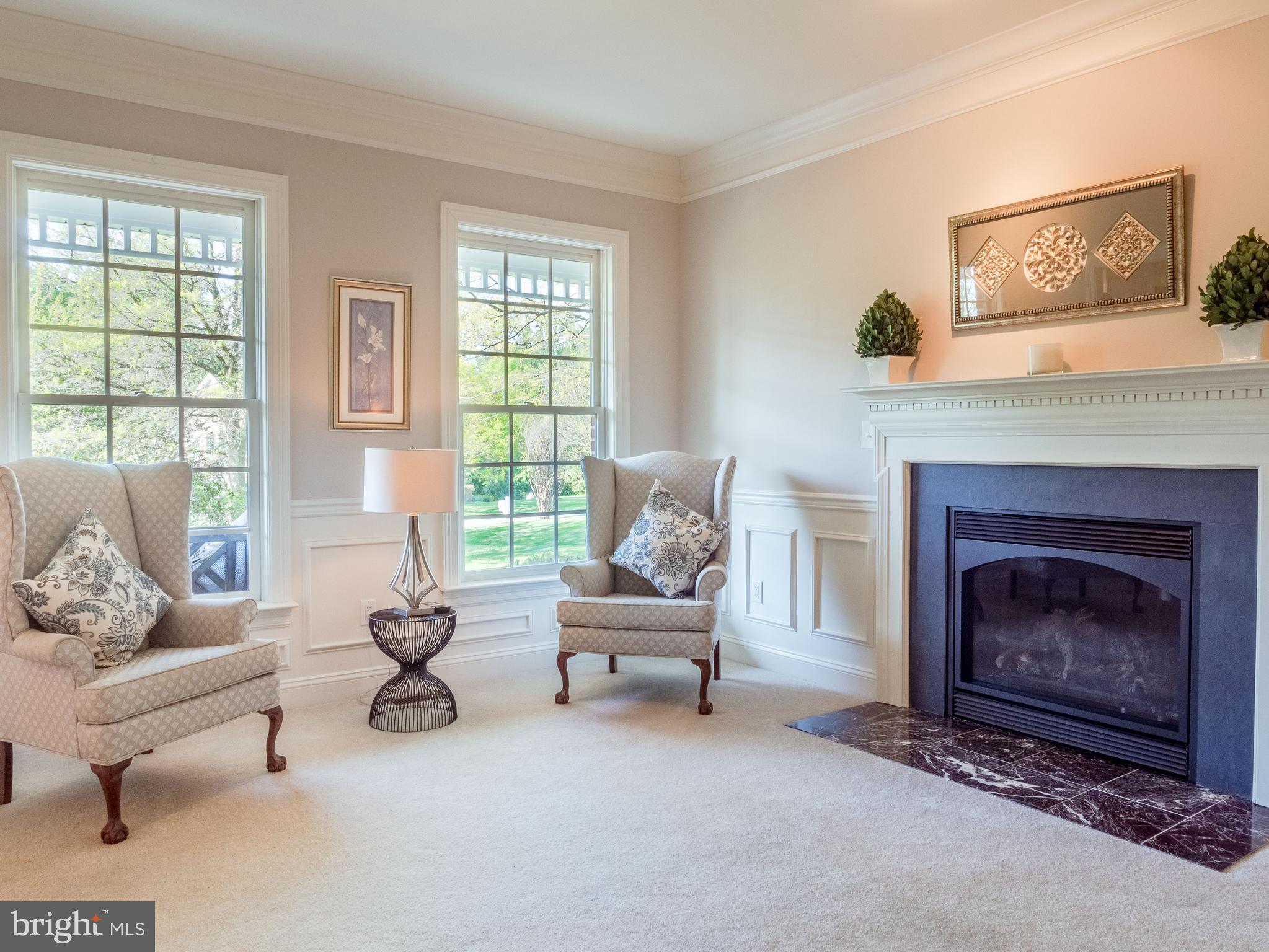 220 Fern Ridge Landenberg, PA 19350 - Photo 14 of 40 Living Room - fireplace & color updated from green