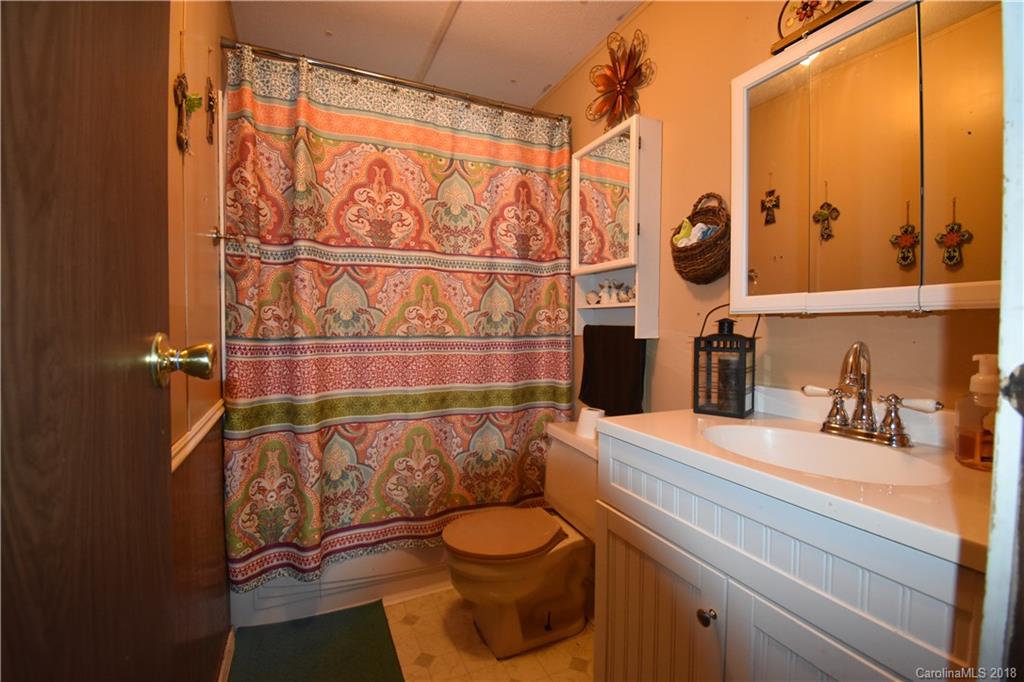 463 Lindsey Loop Road Fletcher, NC 28732 - Photo 24 of 27 a bathroom with a sink and a shower curtain