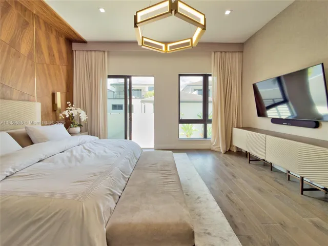 an aerial view of residential building with parking space