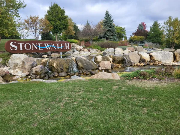 a view of a sign in front of a house