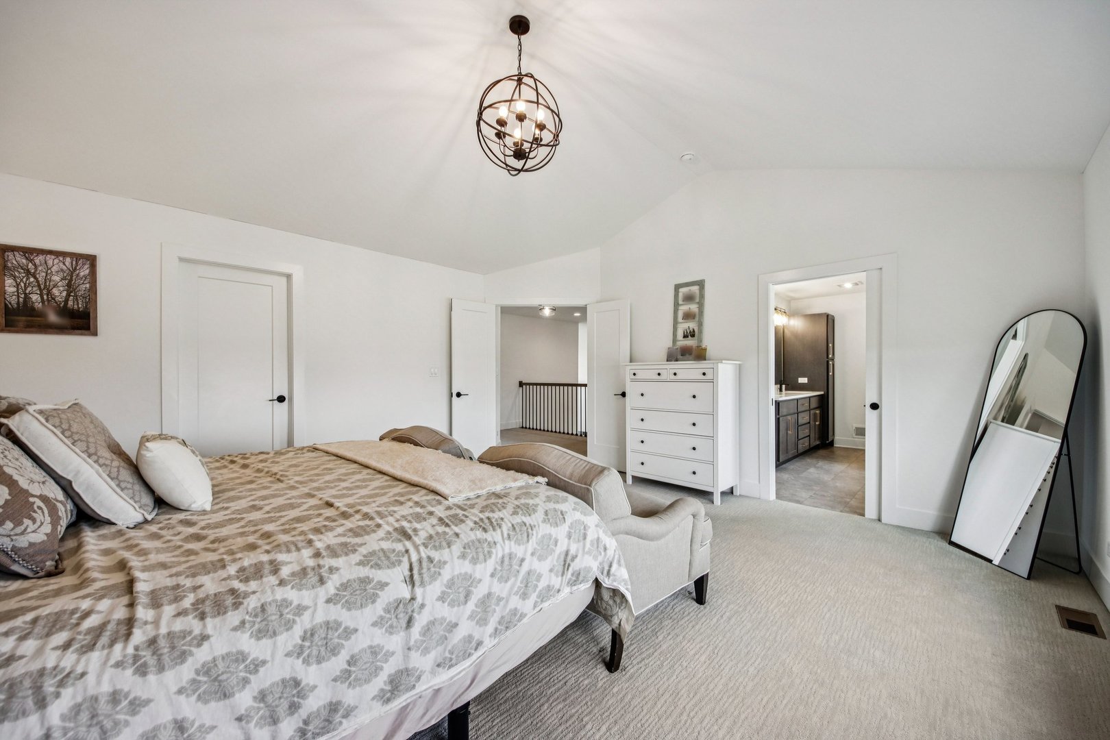 3276 Cornflower Way Spring Grove, IL 60081 - Photo 21 of 48 a spacious bedroom with a bed and a flat screen tv