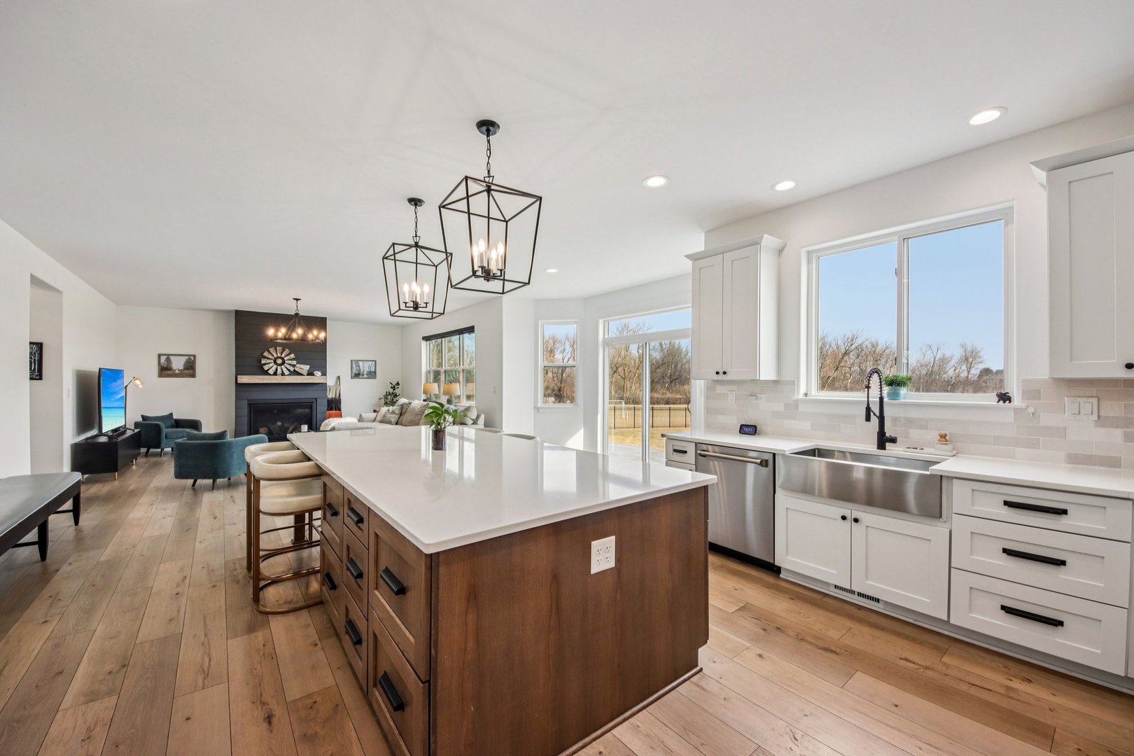 3276 Cornflower Way Spring Grove, IL 60081 - Photo 9 of 48 a kitchen with sink cabinets and wooden floor