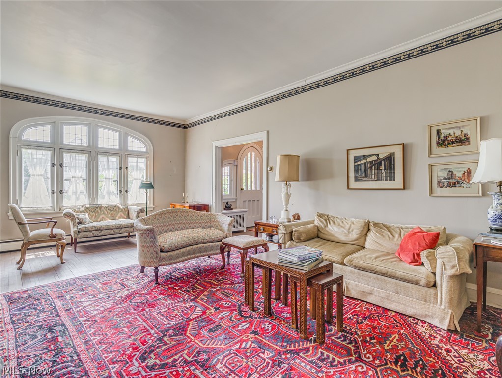 1330 Fulton Road Northwest Canton, OH 44703 - Photo 5 of 35 Large living room with casement leaded glass windows.