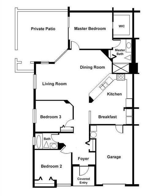 9635 Boca Gardens Circle North, Unit C Boca Raton, FL 33496 - Photo 30 of 30 1566 LIVING FLOORPLAN