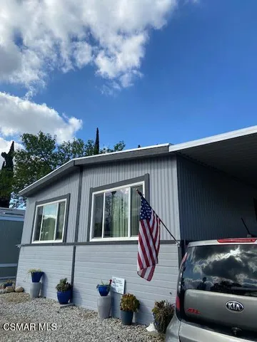 a view of car parked in garage