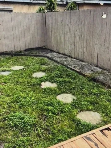 a view of wooden door