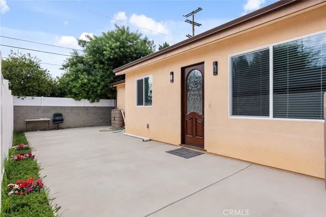 a view of house and front door