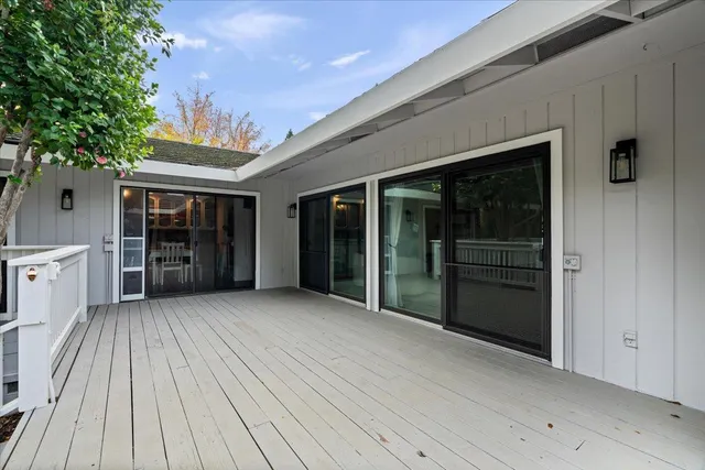 a view of a house with a patio