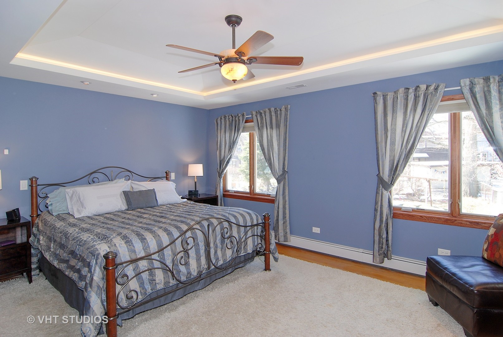 174 Fairbank Road Riverside, IL 60546 - Photo 11 of 31 a bedroom with a bed chandelier and a window