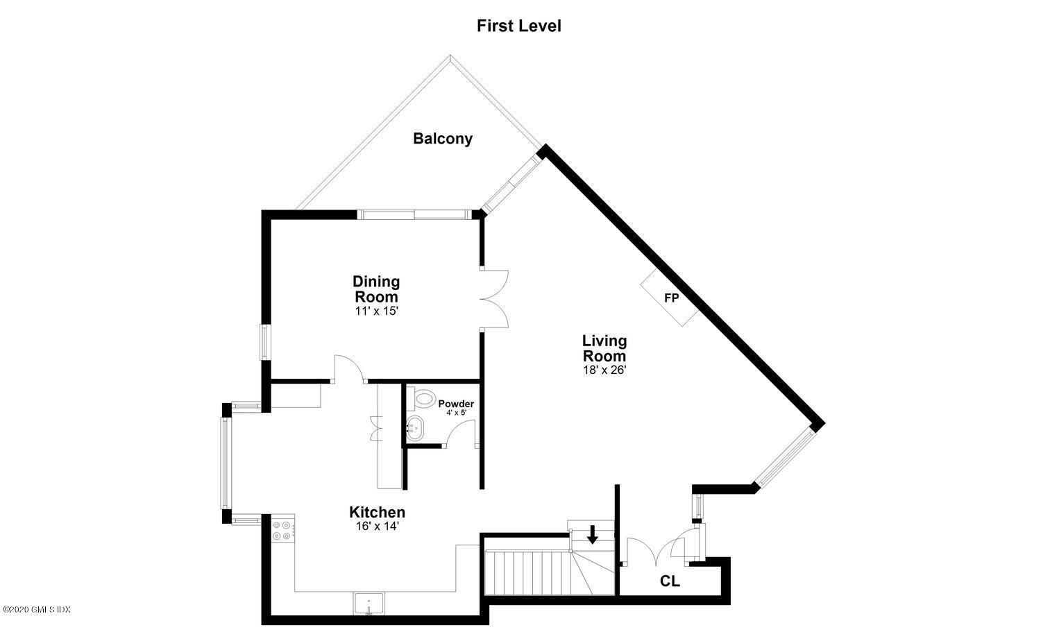 101 Lewis Street, Unit F Greenwich, CT 06830 - Photo 12 of 27 a picture of floor plan