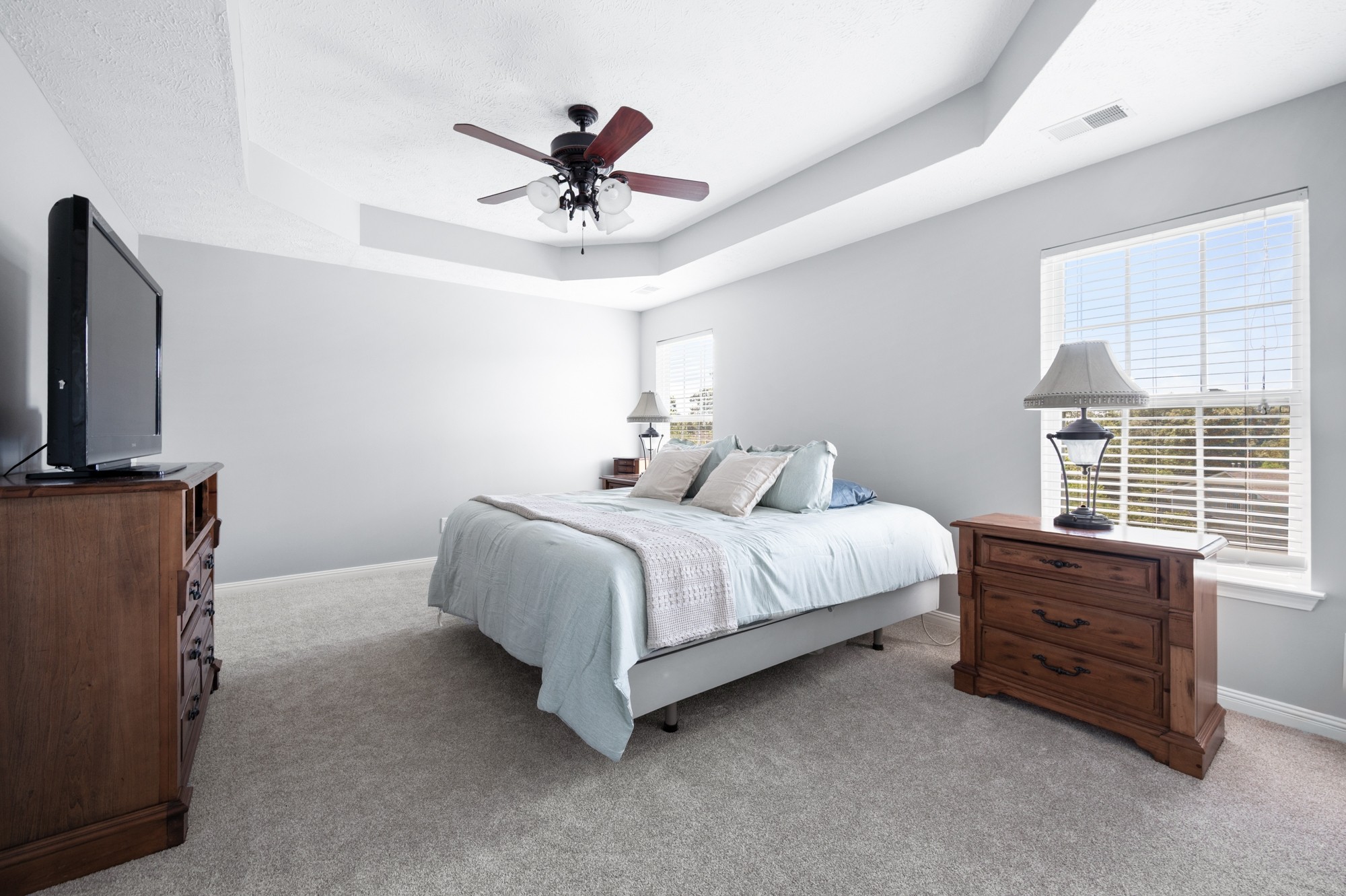 7203 Blue Ridge Drive Fairview, TN 37062 - Photo 28 of 65 a bedroom with a bed dresser and a flat tv screen