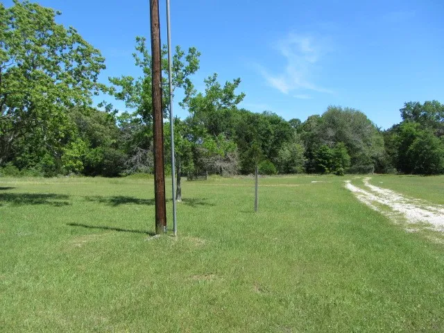 a view of yard with swimming pool and green space