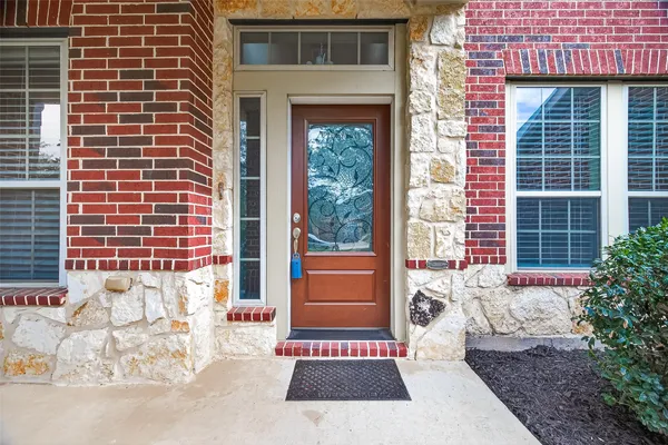 a view of a entryway door front of house