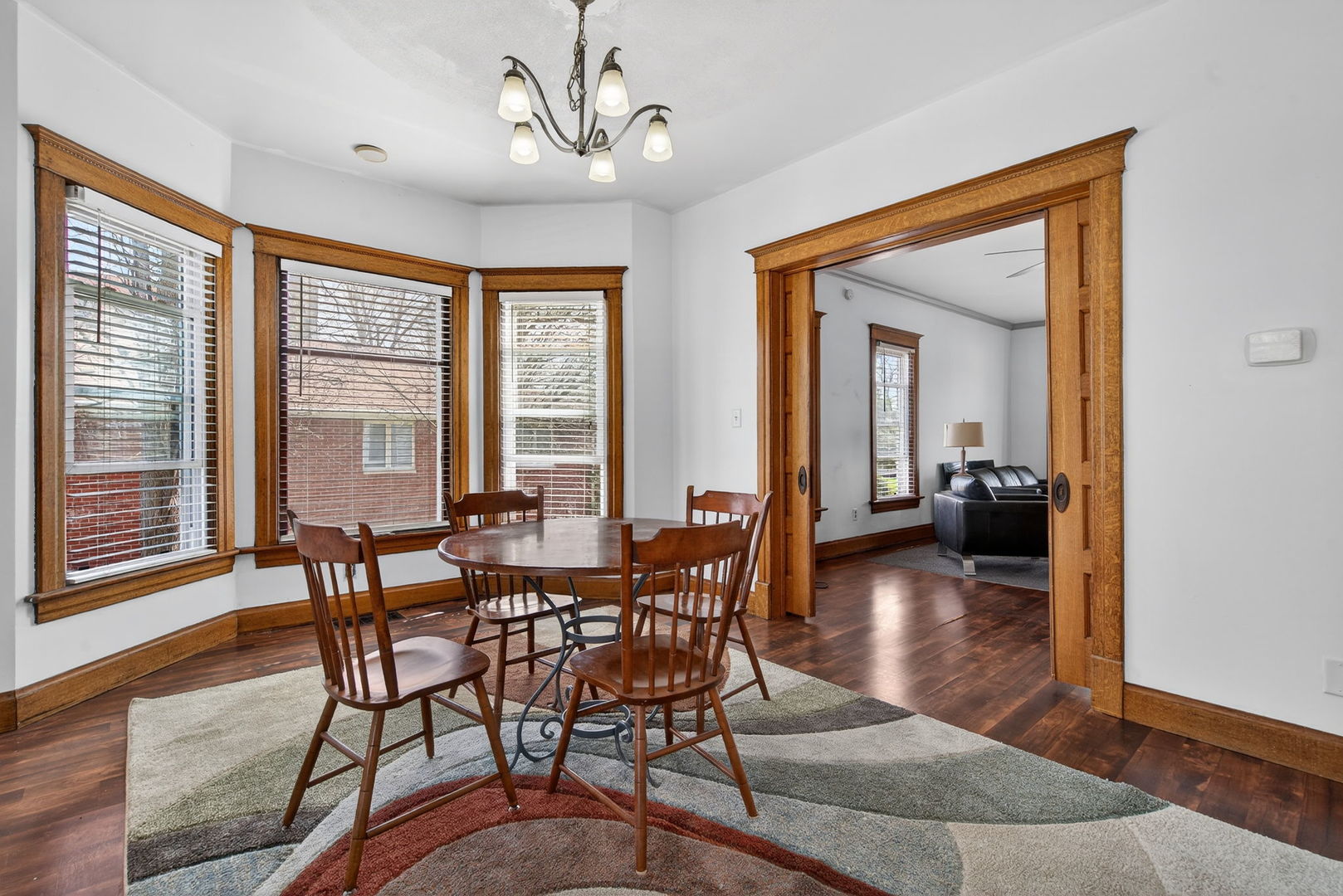 206 West Delaware Street Dwight, IL 60420 - Photo 14 of 42 a view of a a dining room with furniture window and wooden floor