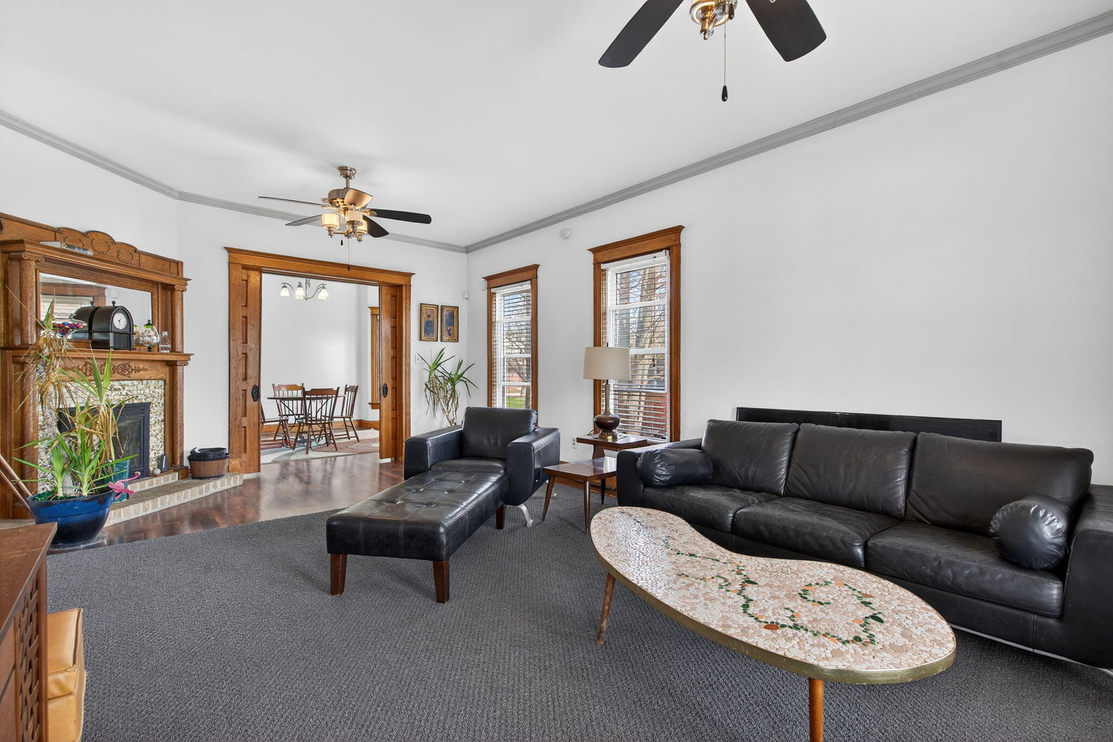 206 West Delaware Street Dwight, IL 60420 - Photo 9 of 42 a living room with furniture and a large window