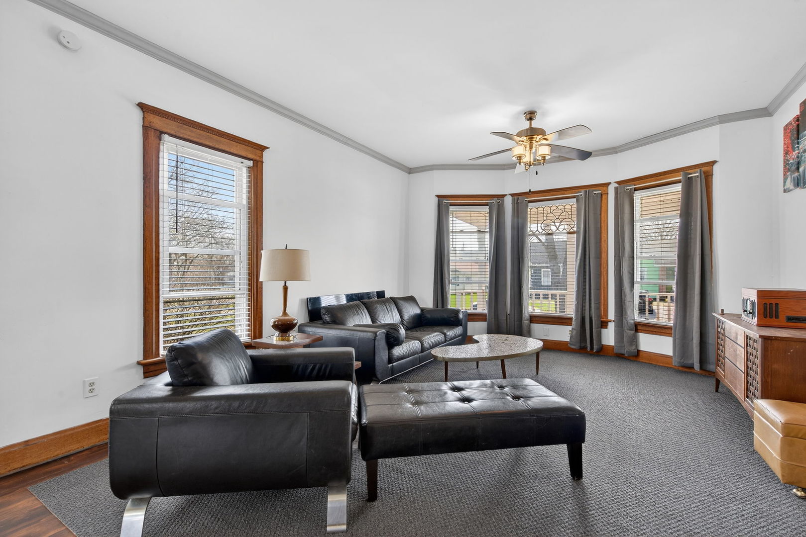 206 West Delaware Street Dwight, IL 60420 - Photo 10 of 42 a living room with furniture and a large window
