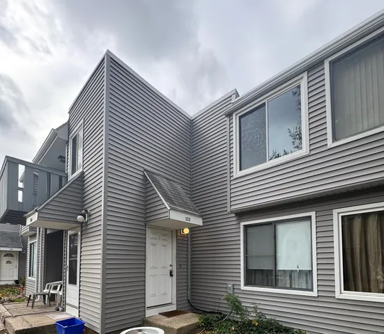 a backyard of a house