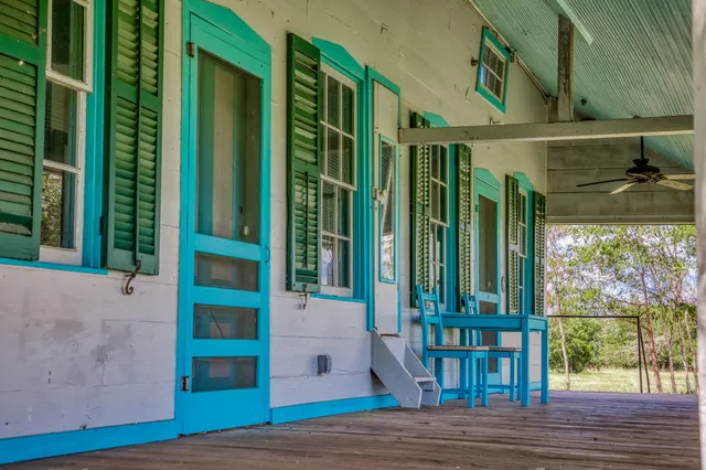 a view of an entryway with a garden