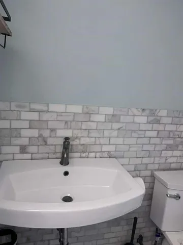 a bathroom with a sink