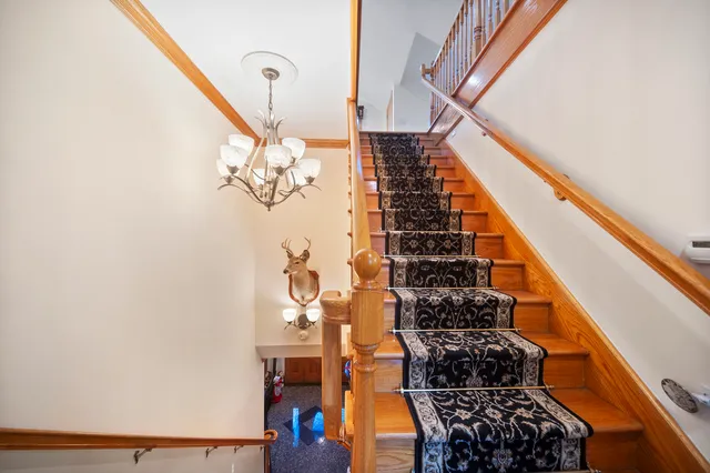 a view of a park with iron fence