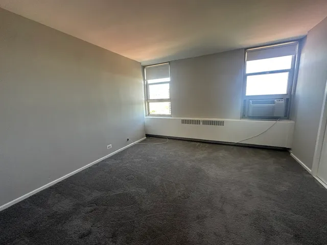 an empty room with a window