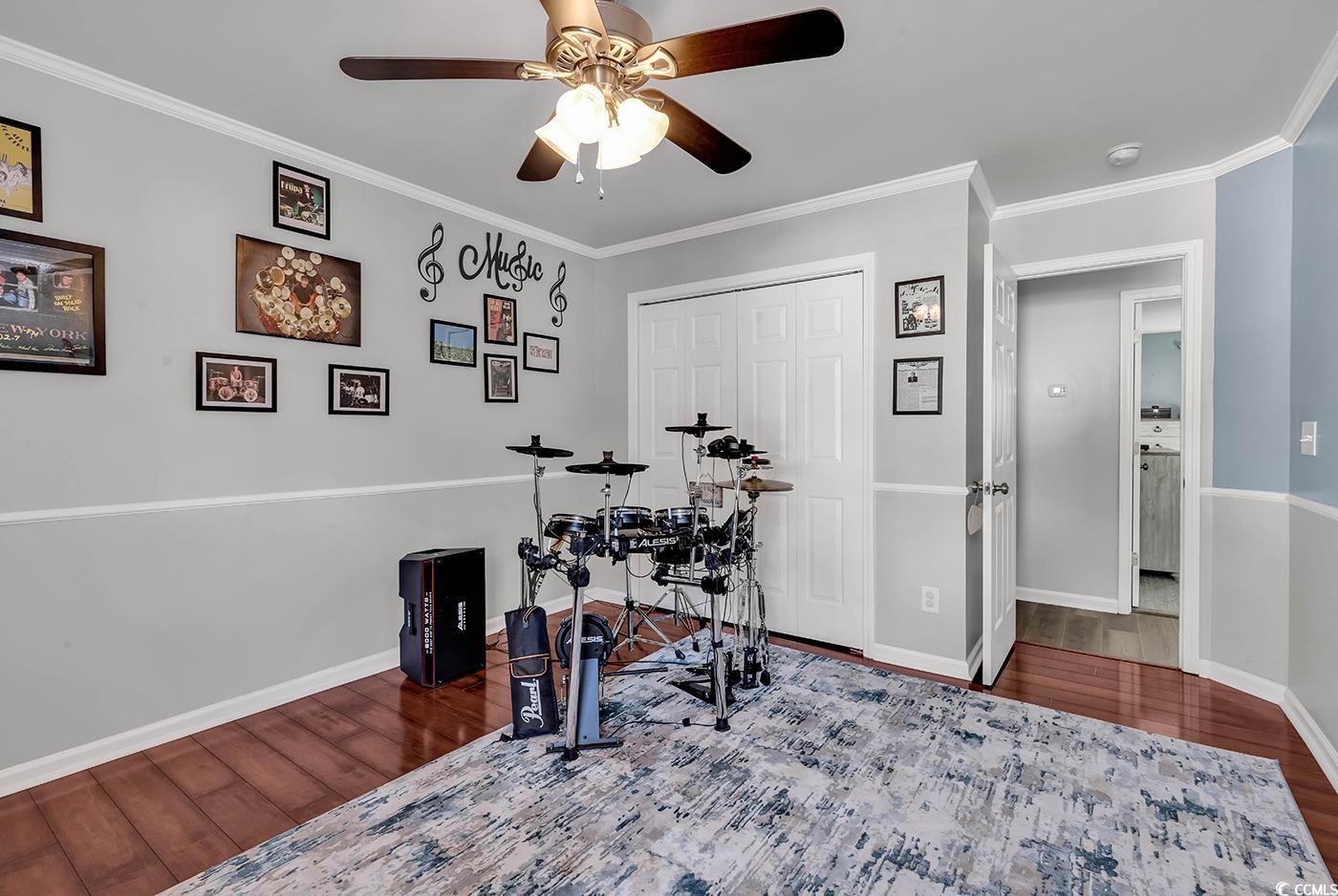 4337 Red Rooster Lane Myrtle Beach, SC 29579 - Photo 33 of 40 Exercise area with hardwood / wood-style floors, c