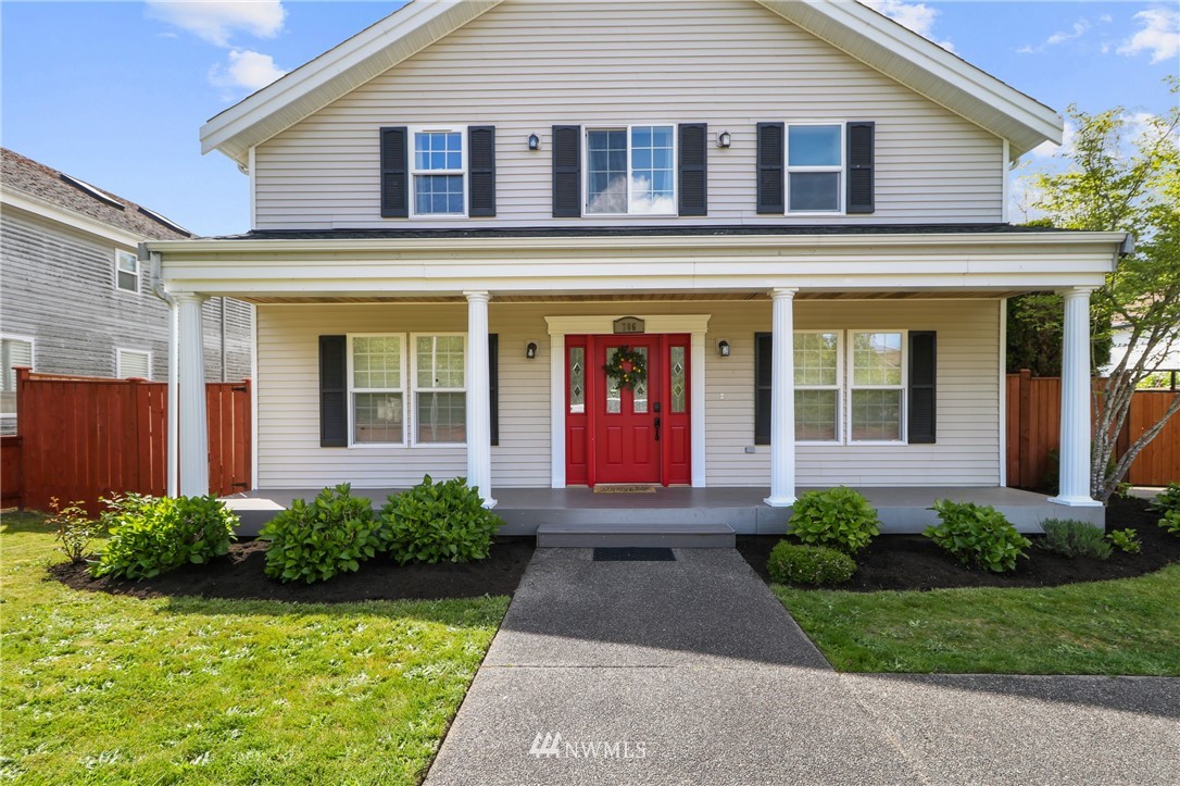 a house view with a garden space