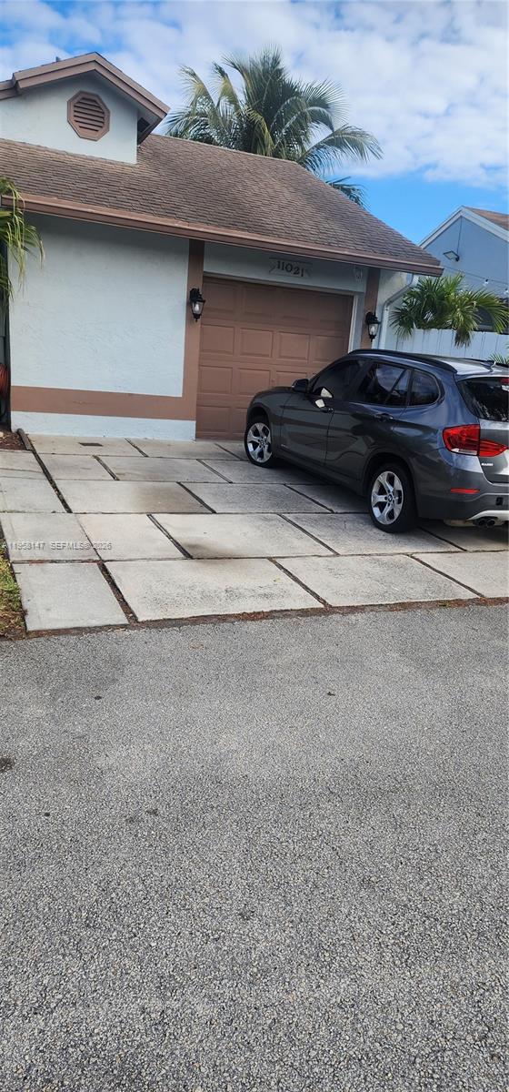 a car parked in a parking space