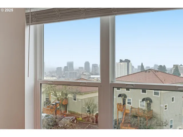 a view of a city from a window