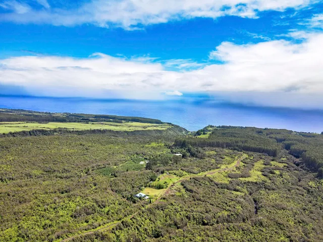 a view of an ocean and a mountain