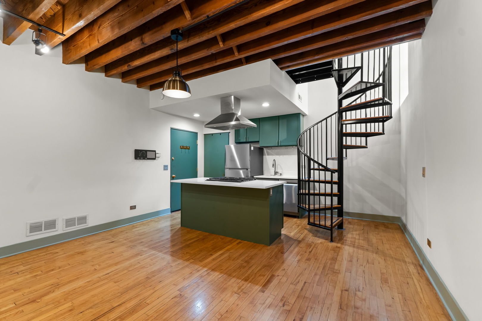 7349 Madison Street, Unit E Forest Park, IL 60130 - Photo 6 of 17 a view of a livingroom with wooden floor