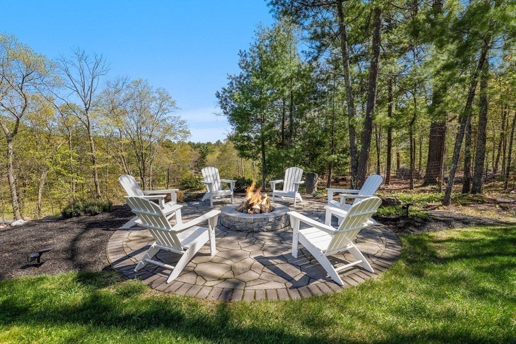 2 Budnick Way Boxford, MA 01921 - Photo 31 of 41 a view of a backyard with sitting area