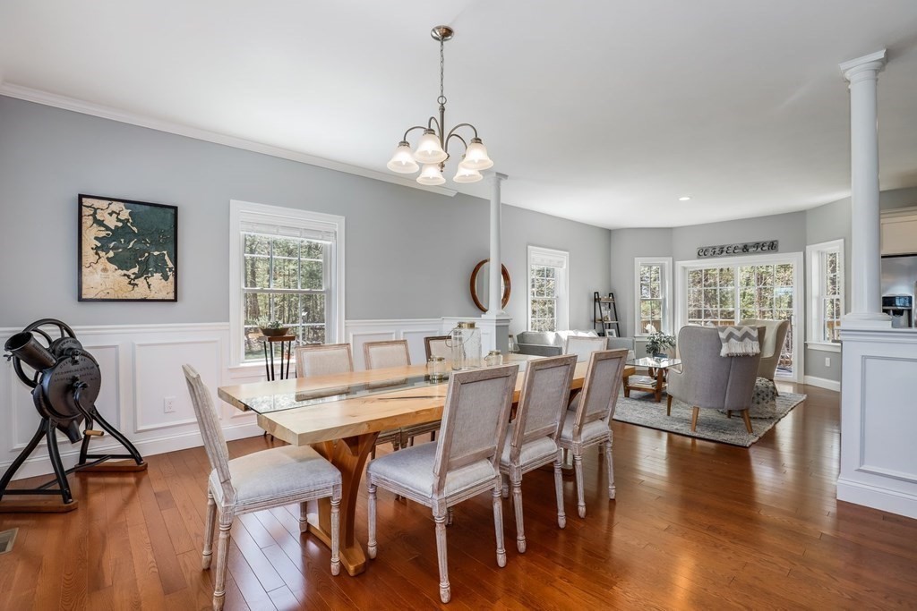 2 Budnick Way Boxford, MA 01921 - Photo 7 of 41 a view of a dining room with furniture window and wooden floor
