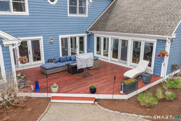 a outdoor space with patio the couch and a garden