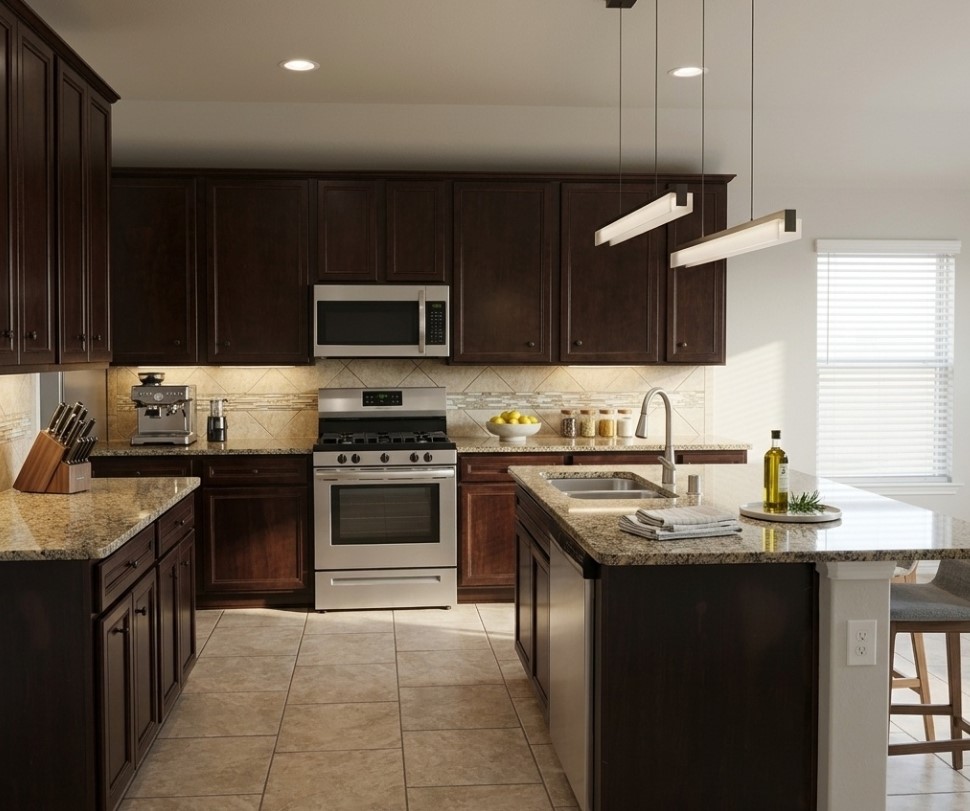 24307 Hampton Terrace Lane Spring, TX 77389 - Photo 3 of 20 Virtually staged kitchen showcasing potential layout and design possibilities.